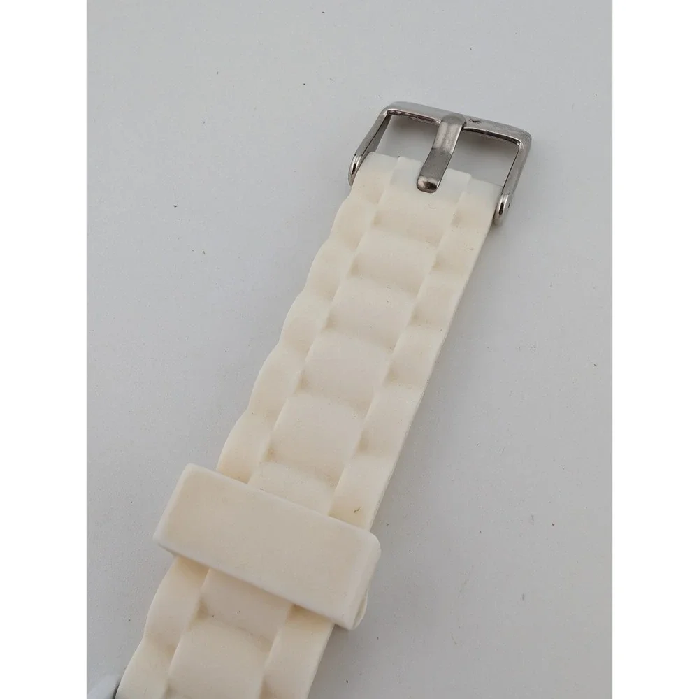 Aeropostale Watch Women 38mm Case White Silicone Band-‎ New Battery
